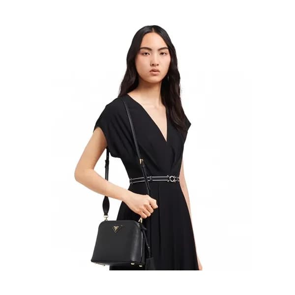 Prada 2020 Matinee Leather Tote Shoulder Bag,21CM … - 1