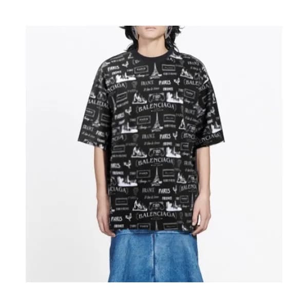 [발렌시아가]Balenciaga 2020 Mm/Wm Logo Cotton Short Sle… - 1
