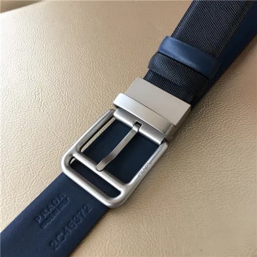 [매장판]Prada 2021 Men's Leather Belt,3.5cm - 프라다… - 1