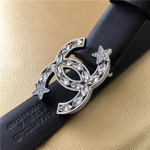 Chanel 2021 Women's Leather Belt,3.0cm,CHABT01… - 1