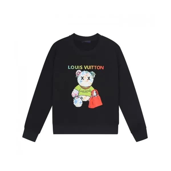 Louis vuitton Mens Casual Cotton Tshirts Black - … - 1
