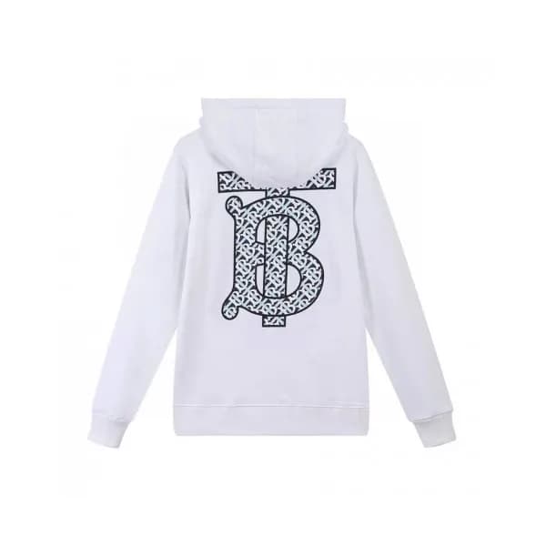 Burberry Mm/Wm Logo Casual Cotton Hoodie White - 버… - 1
