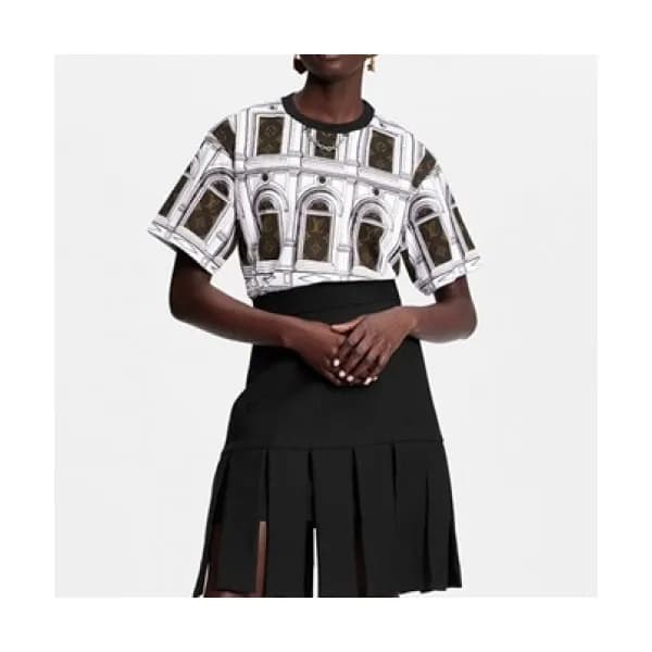 Louis vuitton Womens Logo Short Sleeved Tshirts B… - 1