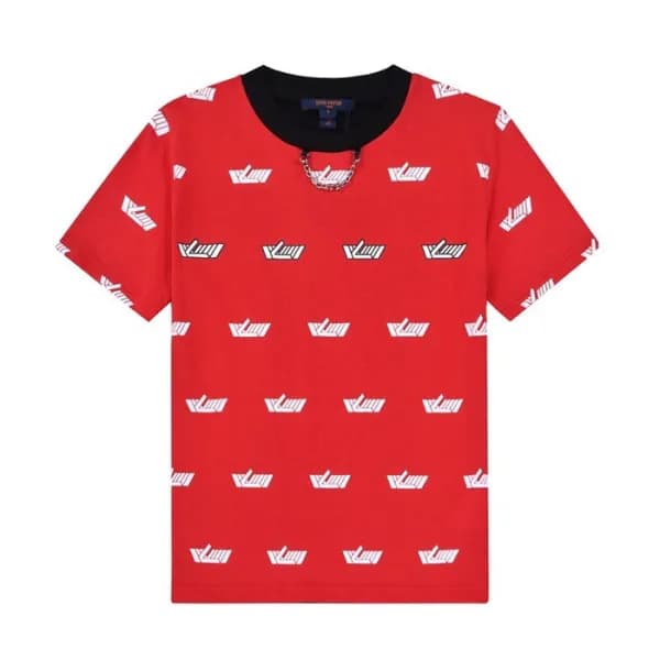 루이비통 여성 크루넥 레드 반팔티 - Womens Red Tshirts - lou03947… - 1