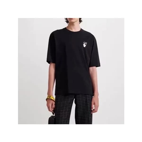 오프화이트 남성 모던 블랙 반팔티 - Mens Black Tshirts - off0816x - 1