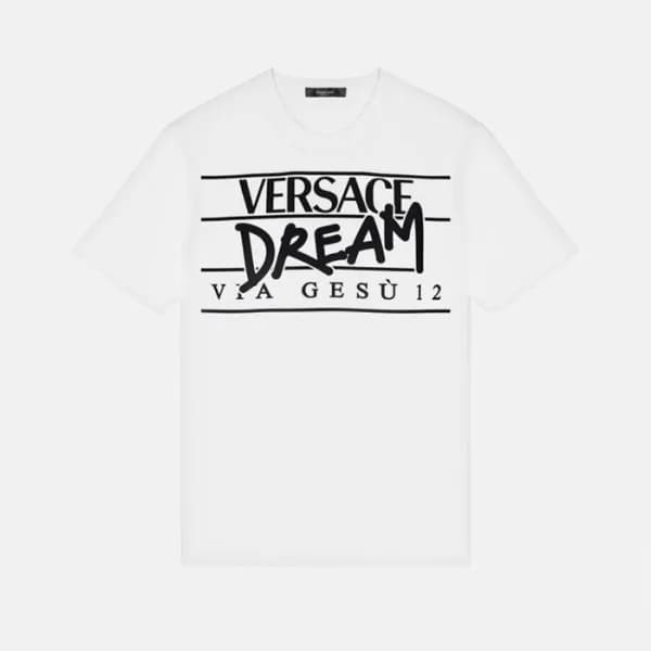 베르사체 남성 크루넥 화이트 반팔티 - Mens White Tshirts - ver0884… - 1