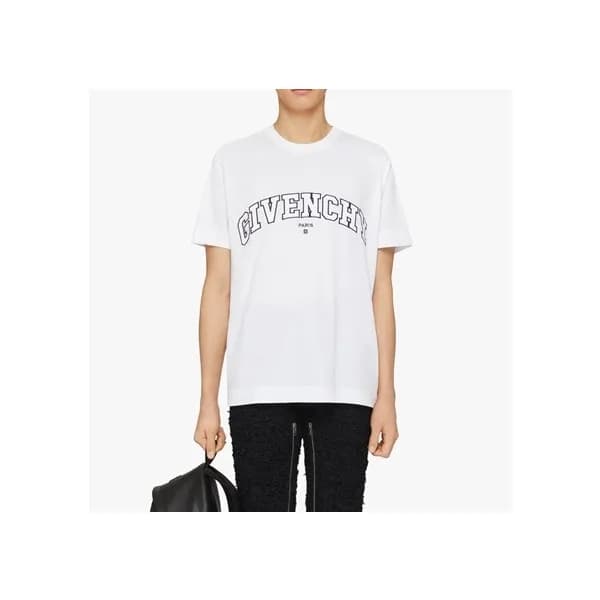 지방시 남성 크루넥 화이트 반팔티 - Mens White Tshirts - giv0655x - 1