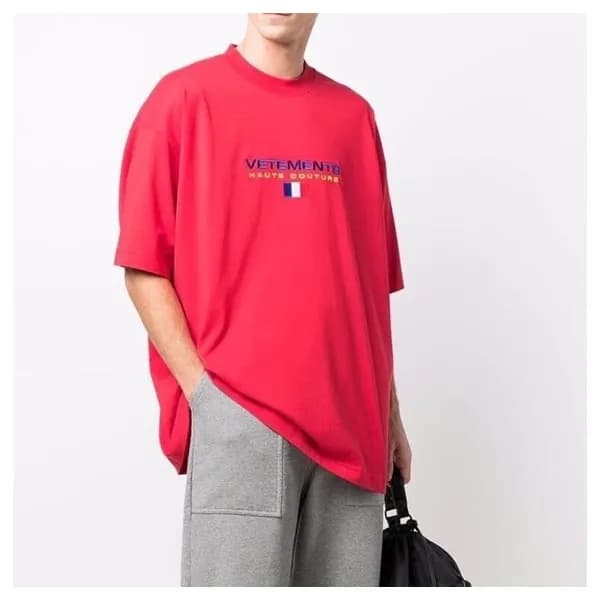 베트멍 남/녀 트렌디 레드 반팔티 - Unisex Red Tshirts - vet0282x - 1