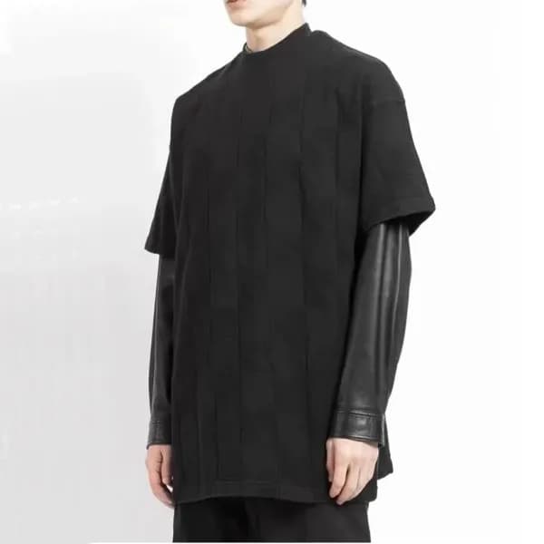 웰던 남/녀 블랙/화이트 크루넥 반팔티 - Unisex Black/White Tshirts… - 1