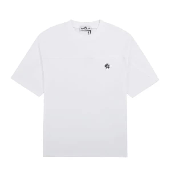 스톤아일랜드 남성 화이트 크루넥 반팔티 - Mens White Tshirts - sto04… - 1