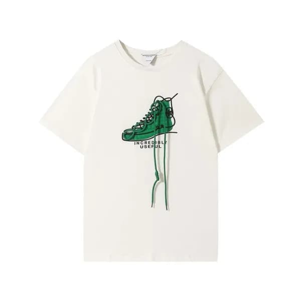 보테가 남/녀 크루넥 화이트 반팔티 - Unisex White Tshirts - bot02… - 1