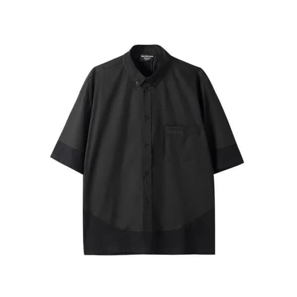 발렌시아가 남성 블랙 폴로 반팔티 - Mens Black Tshirts - bal01564… - 1
