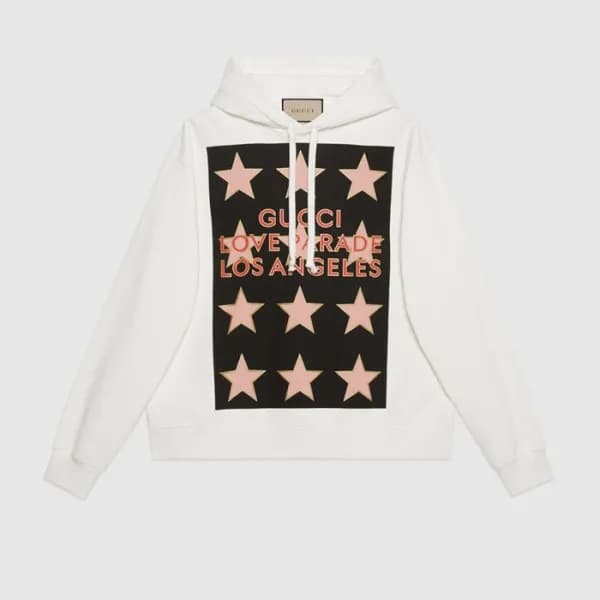 구찌 남/여 트렌디 화이트 후드티 - Unisex White Hoodie - guc0491… - 1