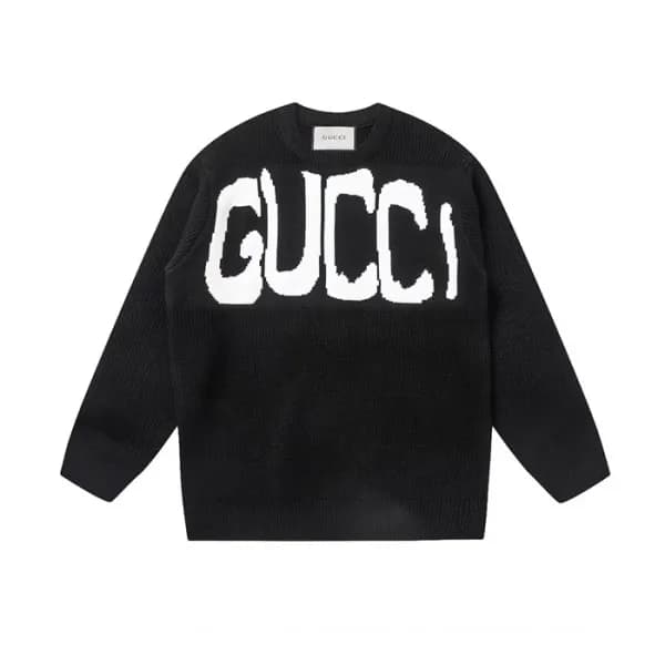 구찌 남성 블랙 크루넥 니트 - Gucci Mens Black Knits - gu008x - 1