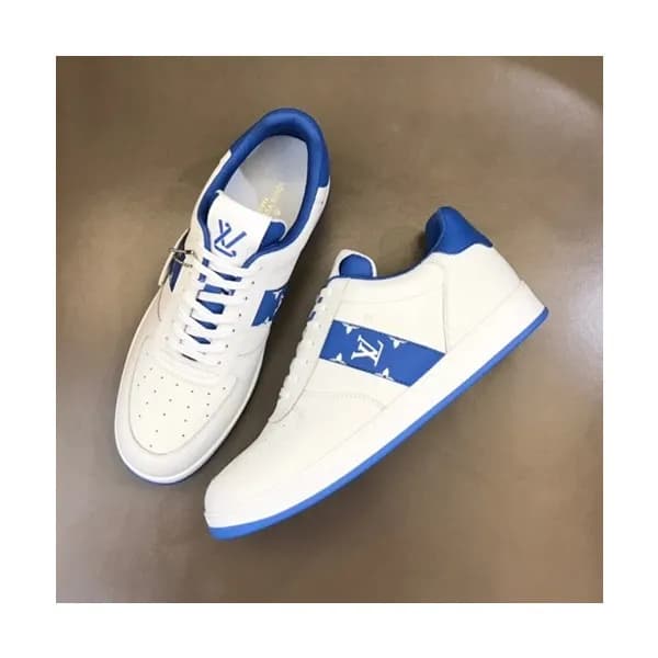 루이비통 남성 블루 스니커즈 - Louis vuitton Mens Blue Sneakers… - 1
