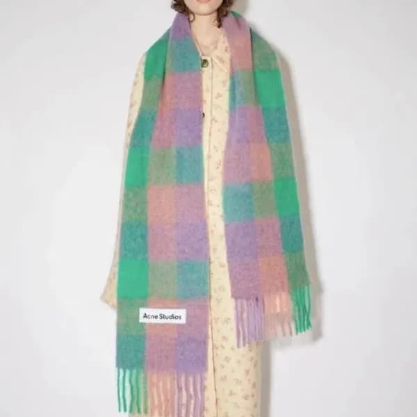 아크네 남/녀 핑크 머플러 - Acne Unisex Pink Muffler - ac186x - 1