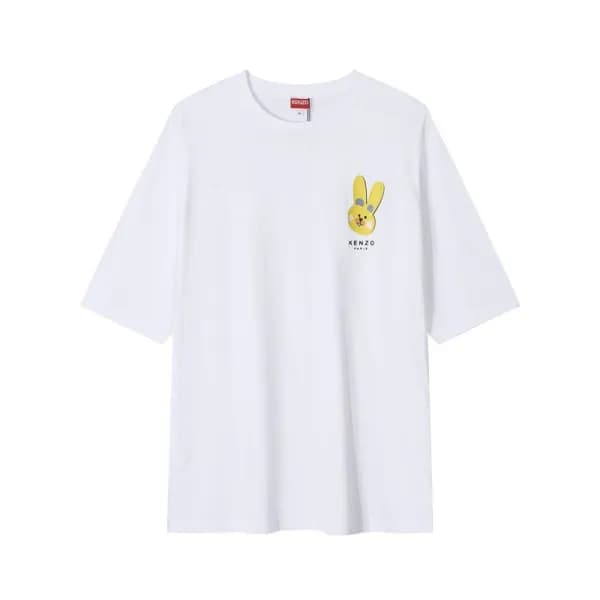 겐조 남/녀 화이트 크루넥 반팔티 - Kenzo Unisex White Tshirts - … - 1
