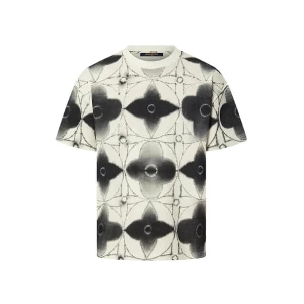 루이비통 남성 블랙 크루넥 반팔티 - Louis vuitton Mens Black Shor… - 1