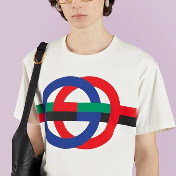 구찌 남/녀 화이트 크루넥 반팔티 - Gucci Unisex White Short slee… - 1
