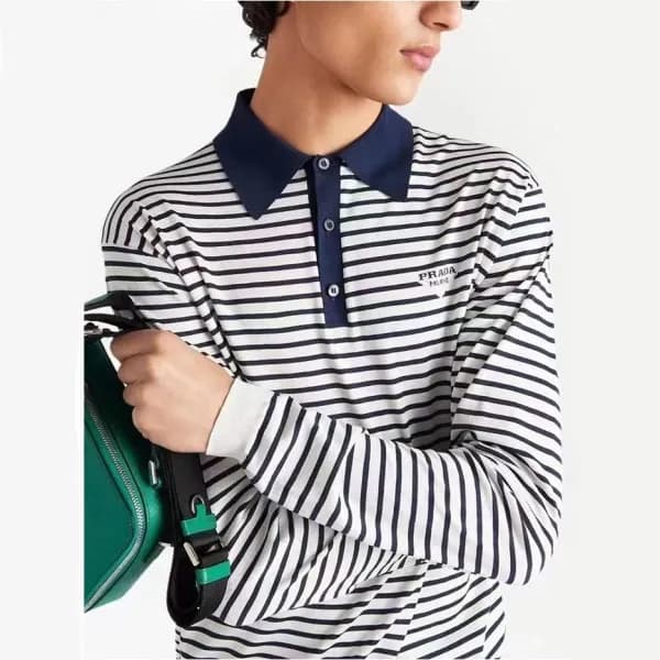 프라다 남성 네이비 폴로 맨투맨 - Prada Mens Navy Tshirts - pr37… - 1