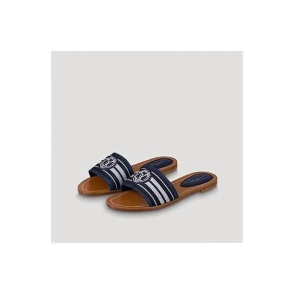 루이비통 여성 네이비 슬리퍼 - Louis vuitton Womens Navy Slippe… - 1