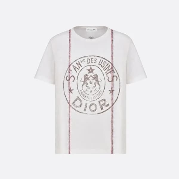 디올 여성 화이트 크루넥 반팔티 - Dior Womens White Short sleeve… - 1