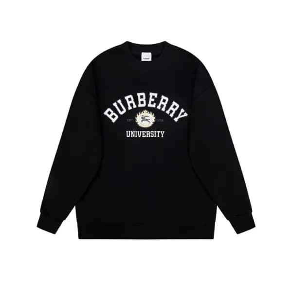 버버리 남성 크루넥 블랙 맨투맨 - Burberry Mens Black Tshirts - … - 1