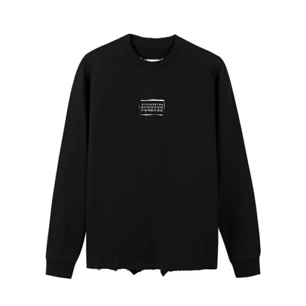 메종 마르지엘라 남성 블랙 맨투맨 - Maison Margiela Mens Black Ts… - 1