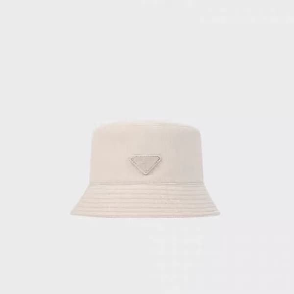 프라다 남/녀 화이트 벙거지 - Prada Unisex White Headgear - pr… - 1