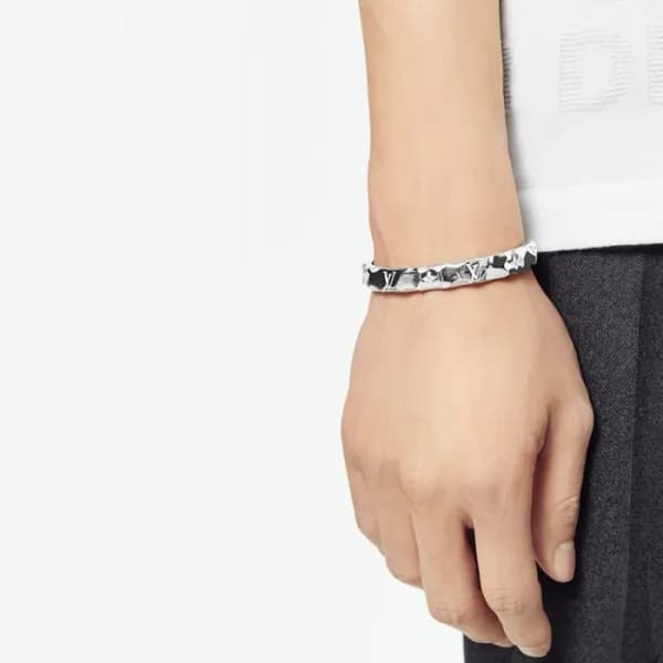루이비통 남성 골드 팔찌 - Louis vuitton Mens Gold Bangle - a… - 1