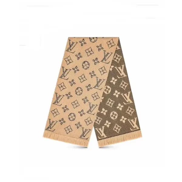 루이비통 남/녀 베이지 머플러 - Louis vuitton Unisex Beige Muff… - 1
