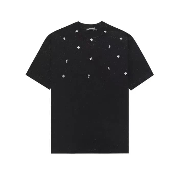 크롬하츠 남성 블랙 티셔츠- Chrom Hearts Mens Black Tshirts - … - 1