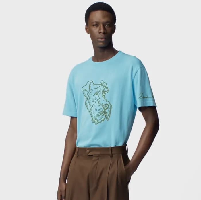 루이비통 남성 블루 티셔츠 - Louis vuitton Mens Blue Tshirts -… - 1