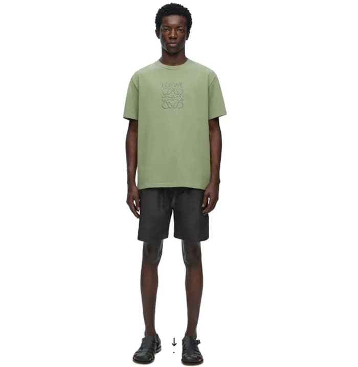 로에베 남성 그린 반팔티 - Loewe Mens Green Tshirts - loc329x - 1