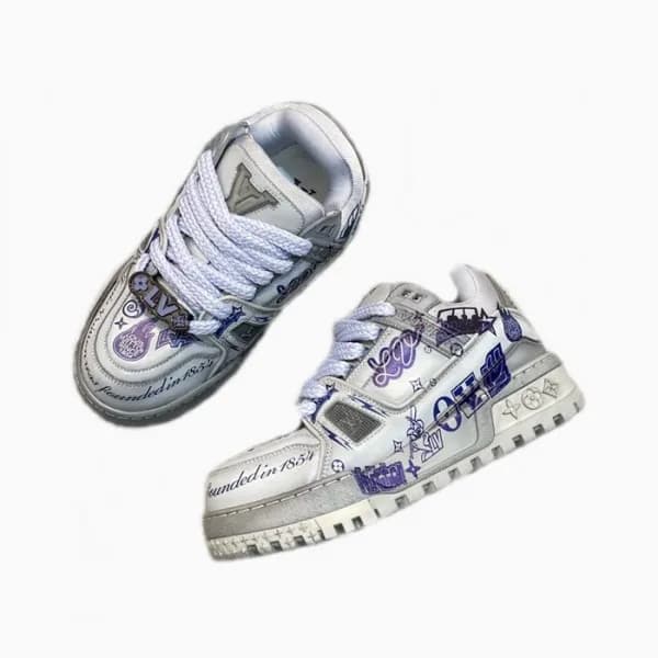 루이비통 남/녀 그라피티 스니커즈 - Louis vuitton Unisex Graffiti… - 1
