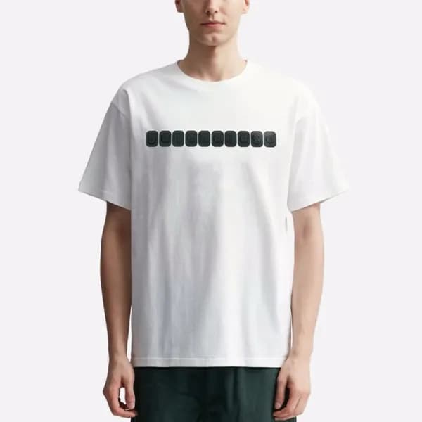 발렌시아가 남성 화이트 반팔 티셔츠 - Balenciaga Mens White Tshirt… - 1