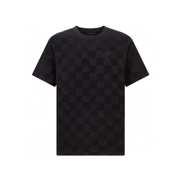 루이비통 남성 블랙 반팔 티셔츠 - Louis vuitton Mens Black Tshir… - 1