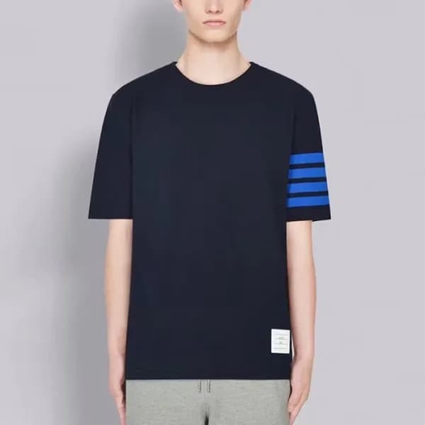 톰브라운 남성 라운드 반팔티 - Thom Browne Mens Round Tshirts -… - 1