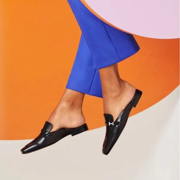 에르메스 여성 그루피 레더 뮬 - Hermes Womens Groupie Mules - h… - 1