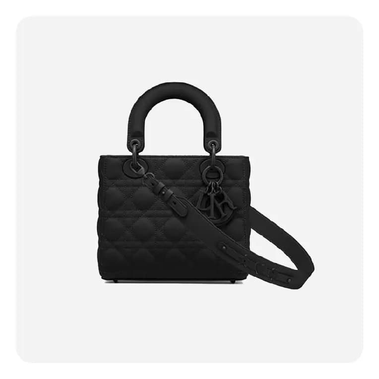 디올 여성 블랙 울트라 매트 까나쥬 레이디백 스몰 - Dior Ultra Mat Canna… - 1