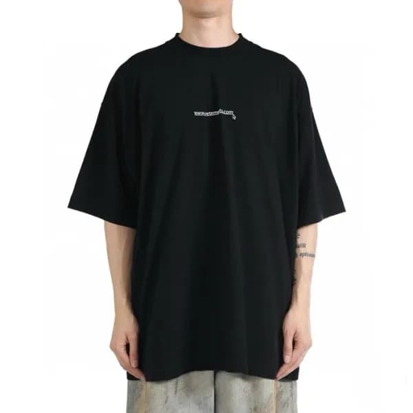 베트멍 남/녀 라운드 반팔 티셔츠 - Vetements Unisex Over Size Ts… - 1