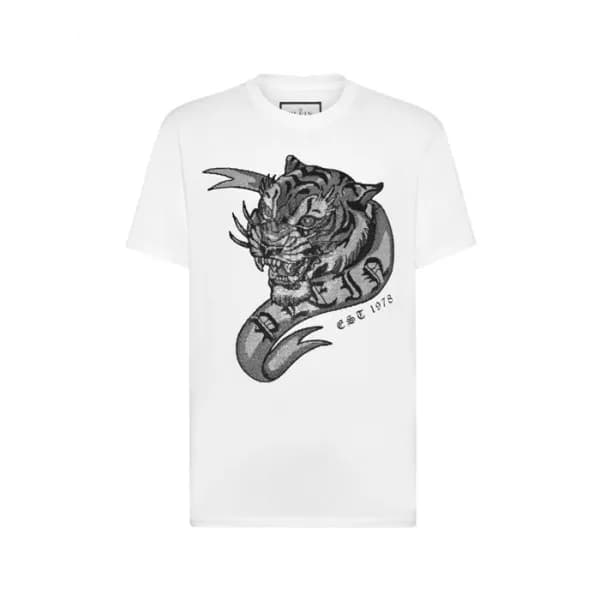 필립플레인 남성 라운드 반팔티 - Philipp-plein Mens Round Tshirt… - 1