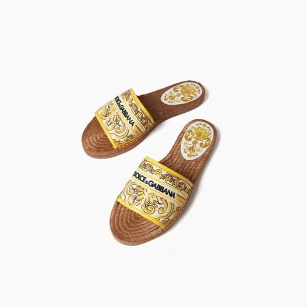 돌체앤가바나 여성 비치 슬라이더 샌들 - Dolce&Gabbana Womens Beach … - 1