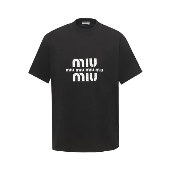 미우미우 남성 라운드 반팔 티셔츠 - Miumiu Mens Round Tshirt - mi… - 1