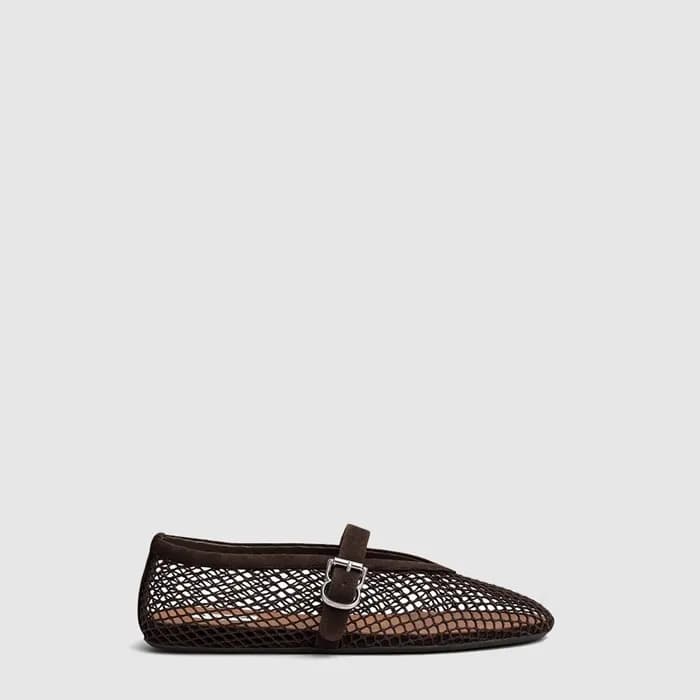 알라이아 여성 피시넷 발레 플랫 슈즈 - Alaia Womens Fishnet Ballet… - 1