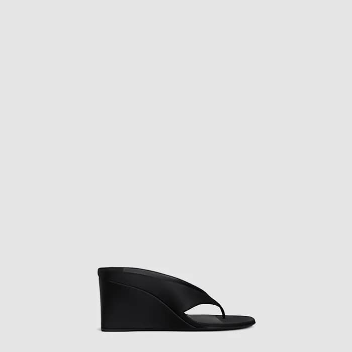 알라이아 여성 새틴 큐브 웨지 뮬 - Alaia Womens Cube Wedge Mules… - 1
