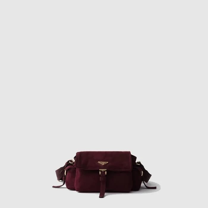 프라다 여성 익스플로어 미디엄 스웨이드 숄더 백 1BD394 - Prada Womens E… - 1