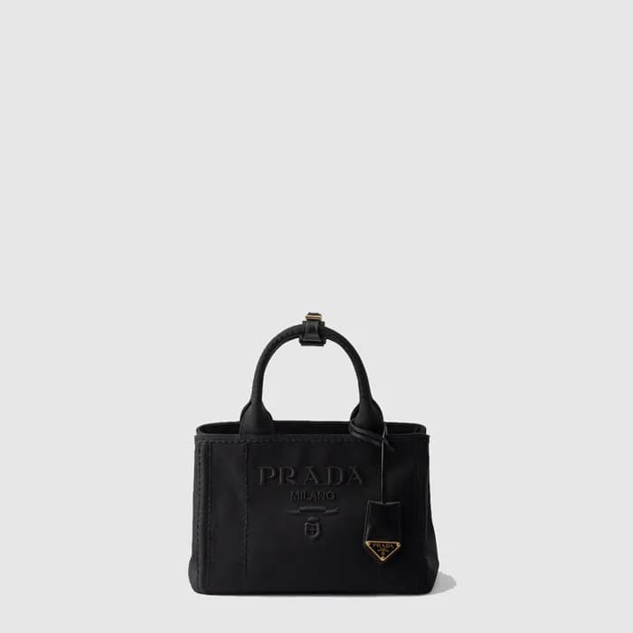 프라다 여성 스몰 코튼 캔버스 핸드백 1BG464 - Prada Womens Small C… - 1
