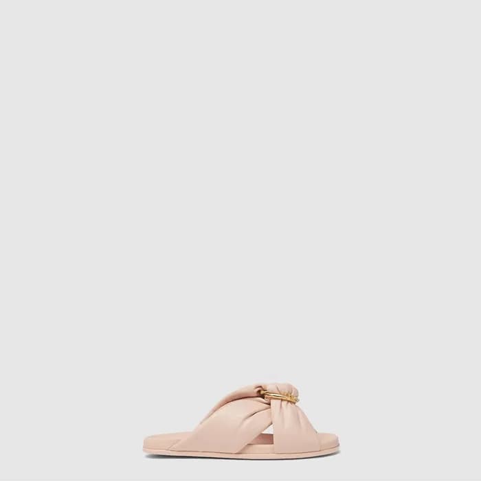 펜디 여성 필 가죽 슬라이드 - Fendi Womens Phil Leather Slides… - 1