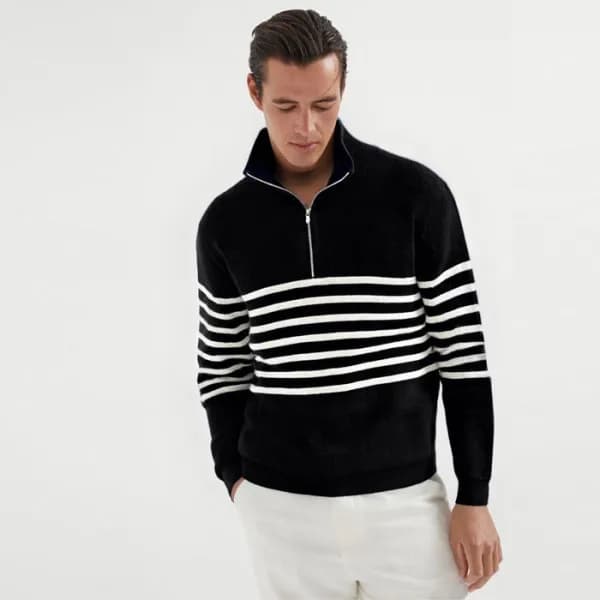 브루넬로쿠치넬리 남성 집업 니트 - Brunello Cucinelli Mens Zip-up… - 1